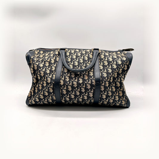 Dior Boston Trotter-Canvas Marineblau - Rückansicht