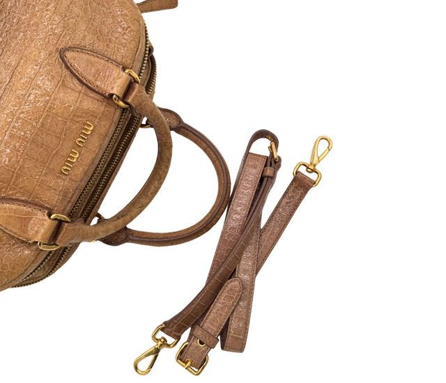 Miu Miu – Boston Cuir Effet Crocodile