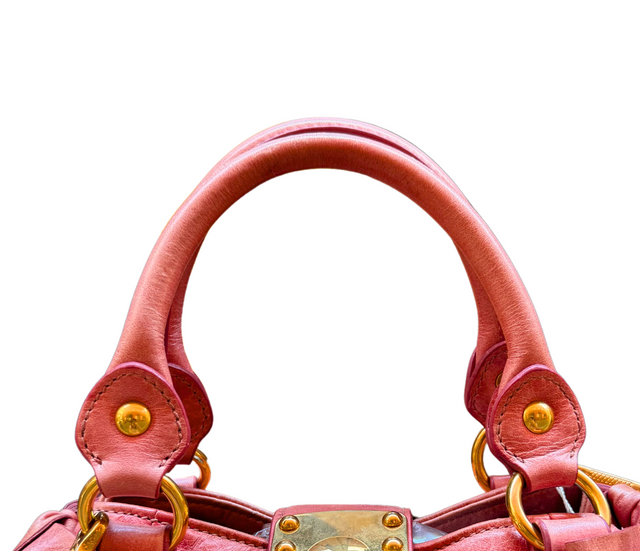 Miu Miu – Sac à main en cuir rose