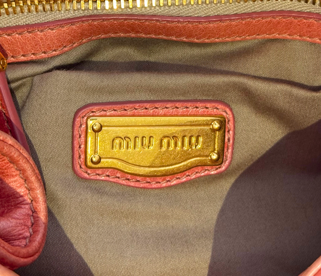 Miu Miu – Sac à main en cuir rose