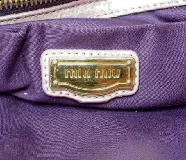 Miu Miu – Sac à Main en Cuir Rose avec Bandoulière