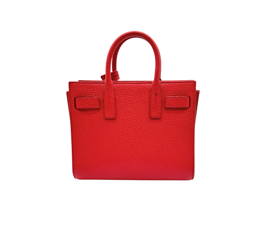 Saint Laurent – Sac de Jour Nano de piel roja
