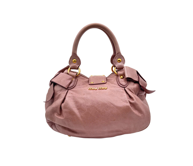 Miu Miu – Sac à main en cuir rose