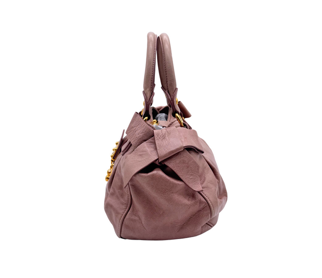 Miu Miu – Sac à main en cuir rose