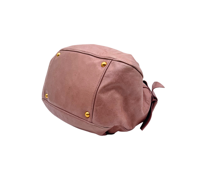 Miu Miu – Sac à main en cuir rose