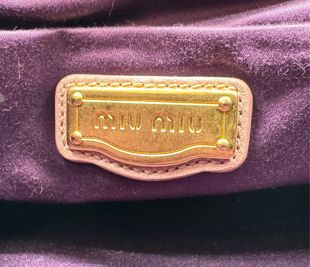 Miu Miu – Sac à main en cuir rose