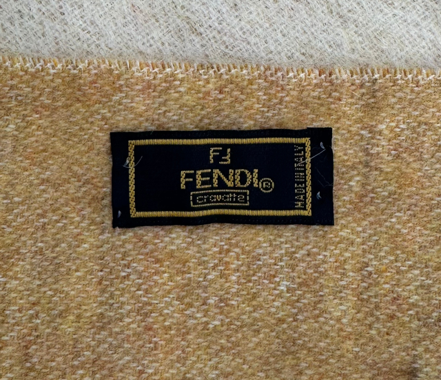 Écharpe Fendi – Laine & Cachemire Beige