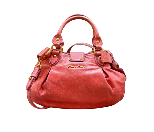 Miu Miu – Sac à main en cuir rose
