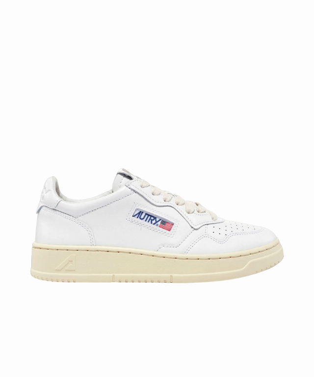 Autry Medalist Low White Leather