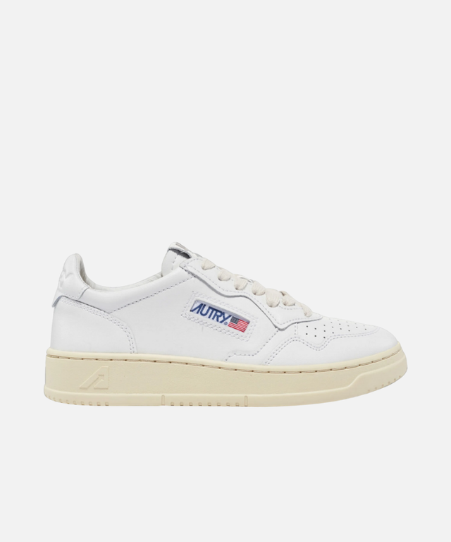Autry Medalist Low White Leather