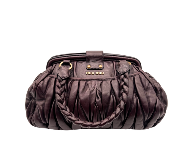 Miu Miu - Sac à main matelassé marron