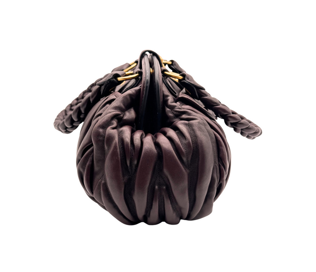 Miu Miu - Sac à main matelassé marron