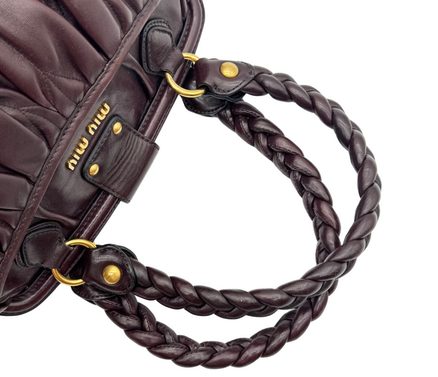 Miu Miu - Sac à main matelassé marron