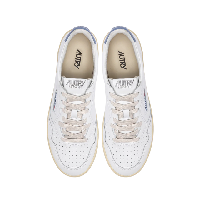 Autry Medalist Low White & Tempest Leather