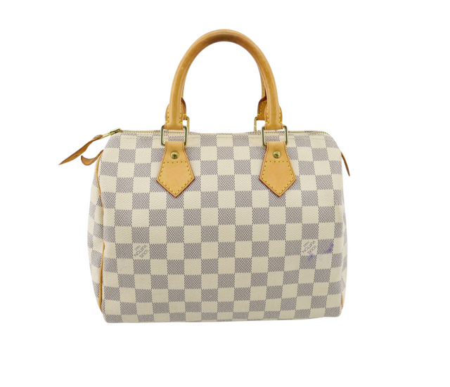 Louis Vuitton Speedy 25 -  Damier Azur (blanc)
