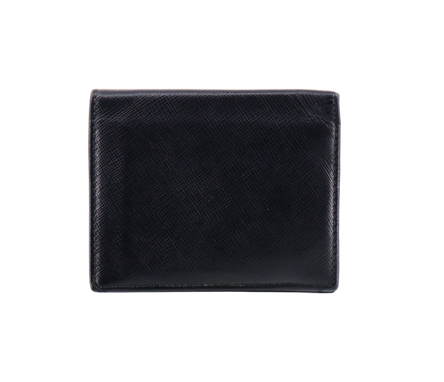 Prada – Porte-monnaie en cuir noir