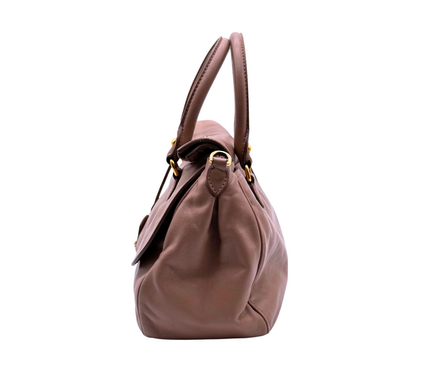 Miu Miu – Sac à main en cuir rose