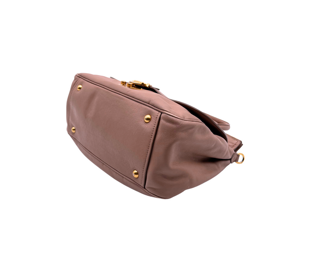 Miu Miu – Sac à main en cuir rose