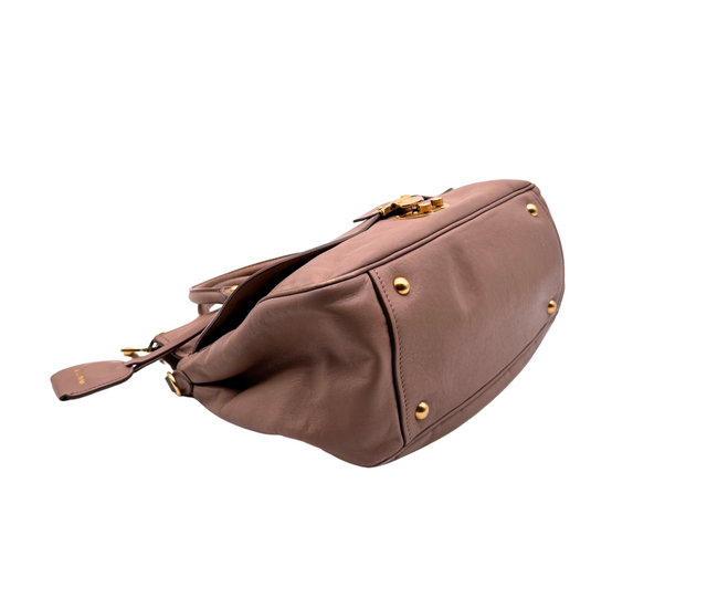 Miu Miu – Sac à main en cuir rose