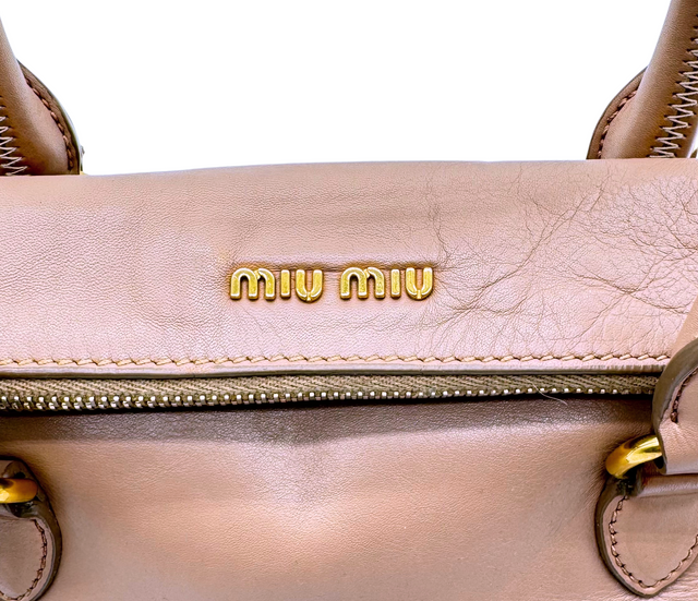 Miu Miu – Sac à main en cuir rose