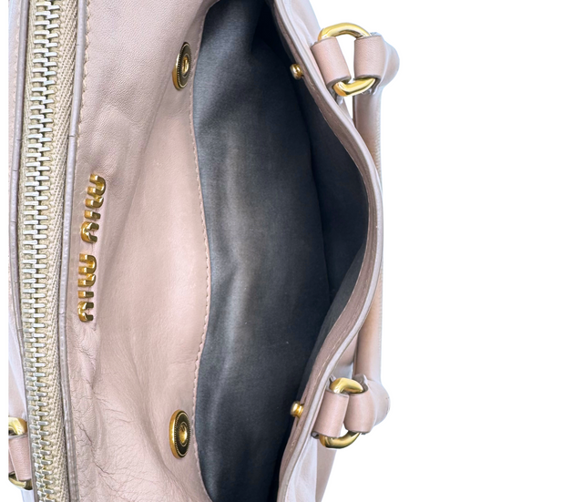 Miu Miu – Sac à main en cuir rose