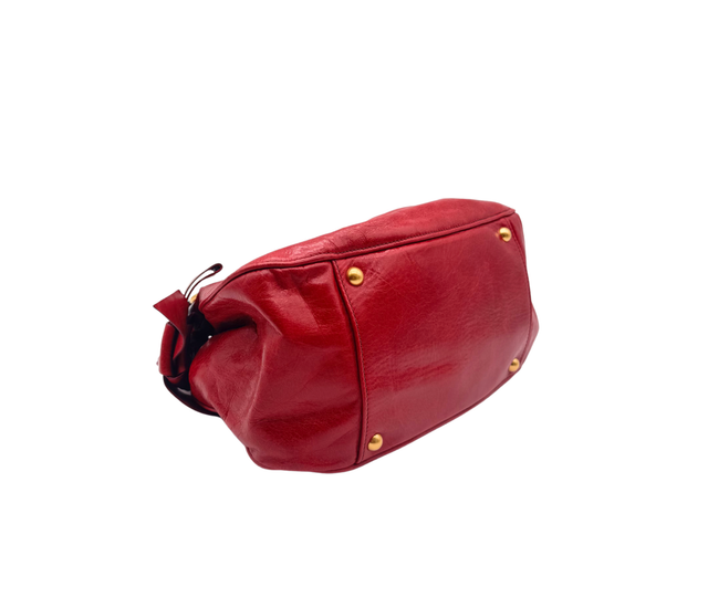 Miu Miu – Bow Bag Cuir Rouge