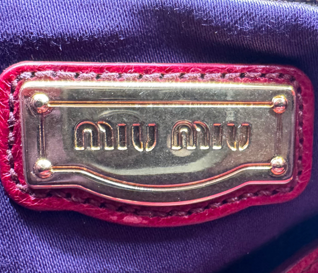 Miu Miu – Bow Bag Cuir Rouge
