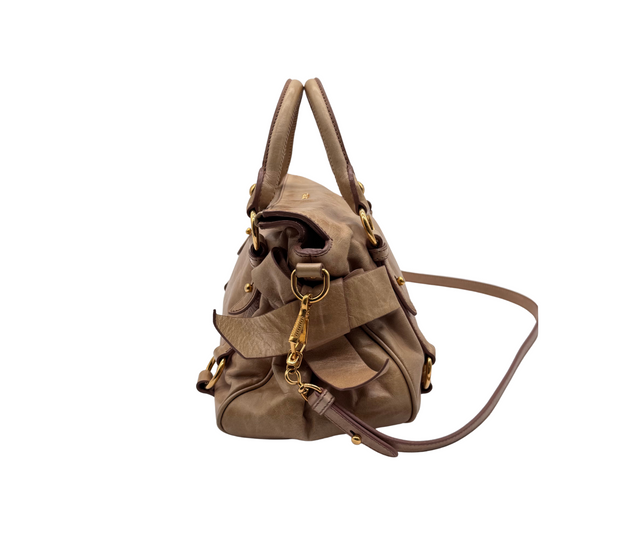 Miu Miu – Sac en cuir Beige