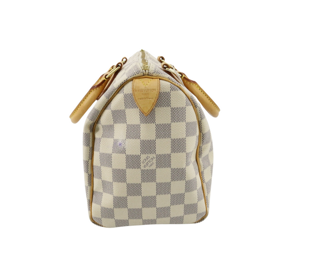 Louis Vuitton Speedy 25 -  Damier Azur (blanc)