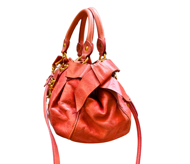 Miu Miu – Sac à main en cuir rose
