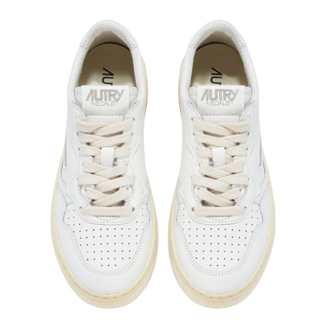Autry Medalist Low White Leather