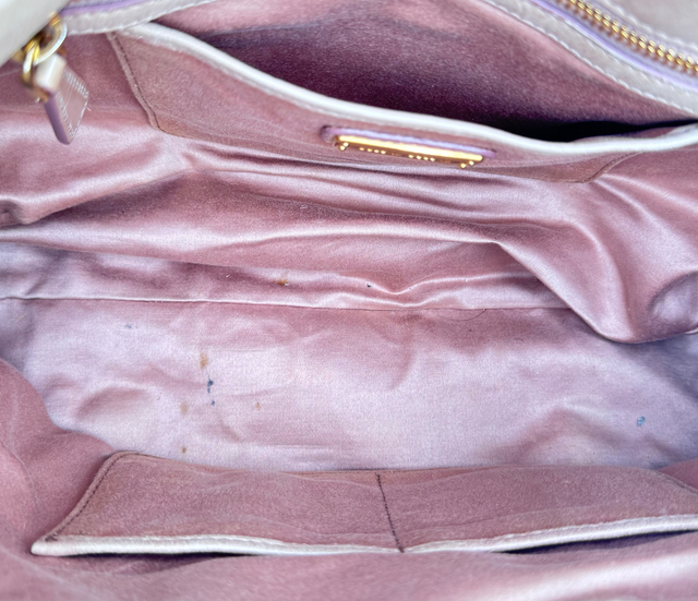 Miu Miu – Sac cuir rose avec bandoulière