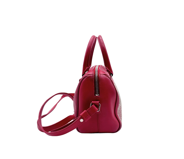 Saint Laurent – Sac Baby Duffle en Cuir Rouge