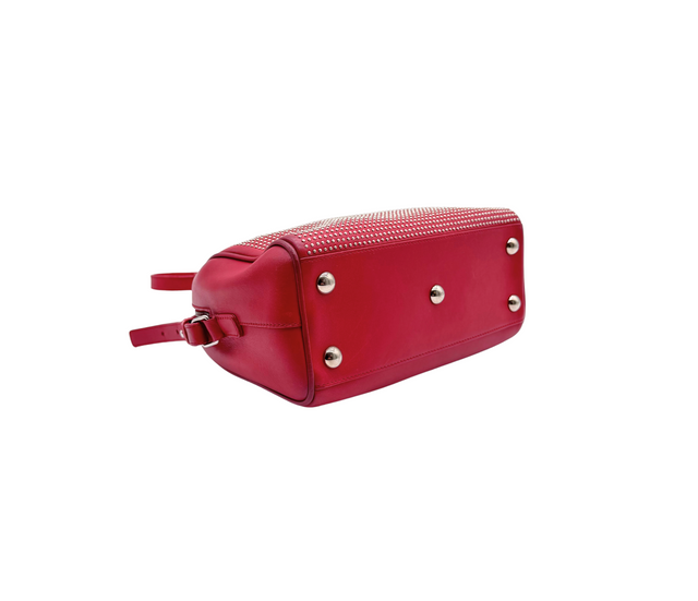 Saint Laurent – Sac Baby Duffle en Cuir Rouge