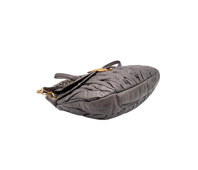 Miu Miu – Sac en Cuir Matelassé Marron