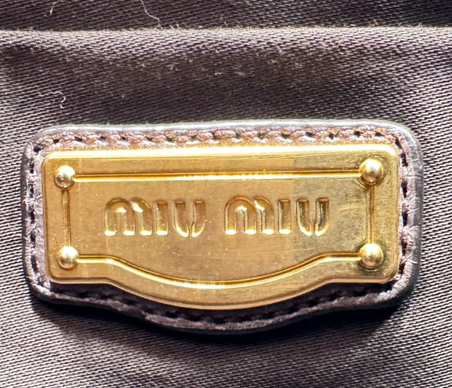 Miu Miu – Sac en Cuir Matelassé Marron