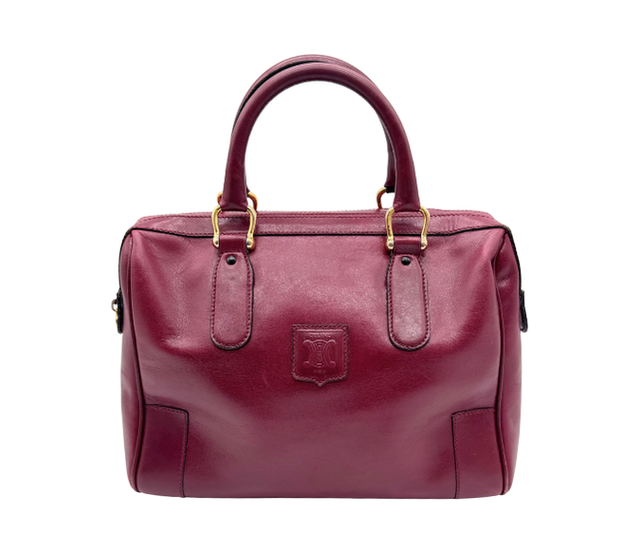 Céline – Sac à main en cuir Bordeaux