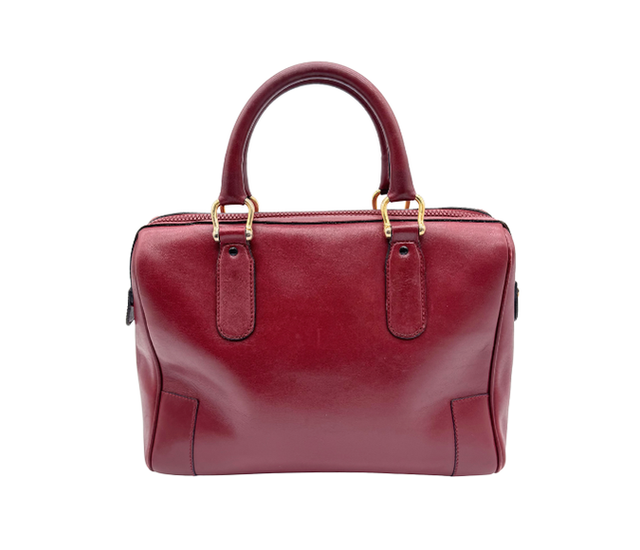 Céline – Sac à main en cuir Bordeaux