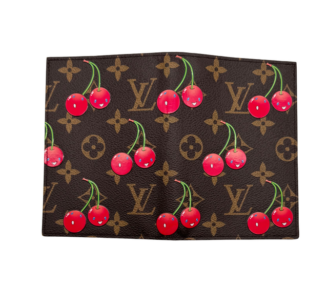 Louis Vuitton x Takashi Murakami Cherry Passport Cover Brown Monogram