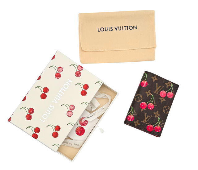 Louis Vuitton x Takashi Murakami Cherry Passport Cover Brown Monogram