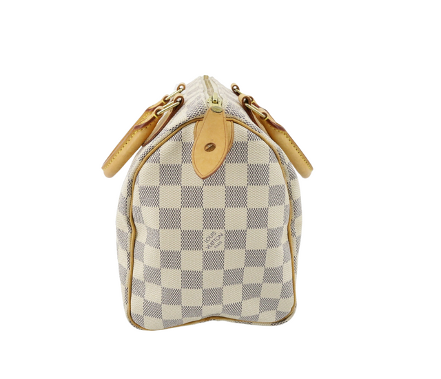 Louis Vuitton Speedy 25 -  Damier Azur (blanc)