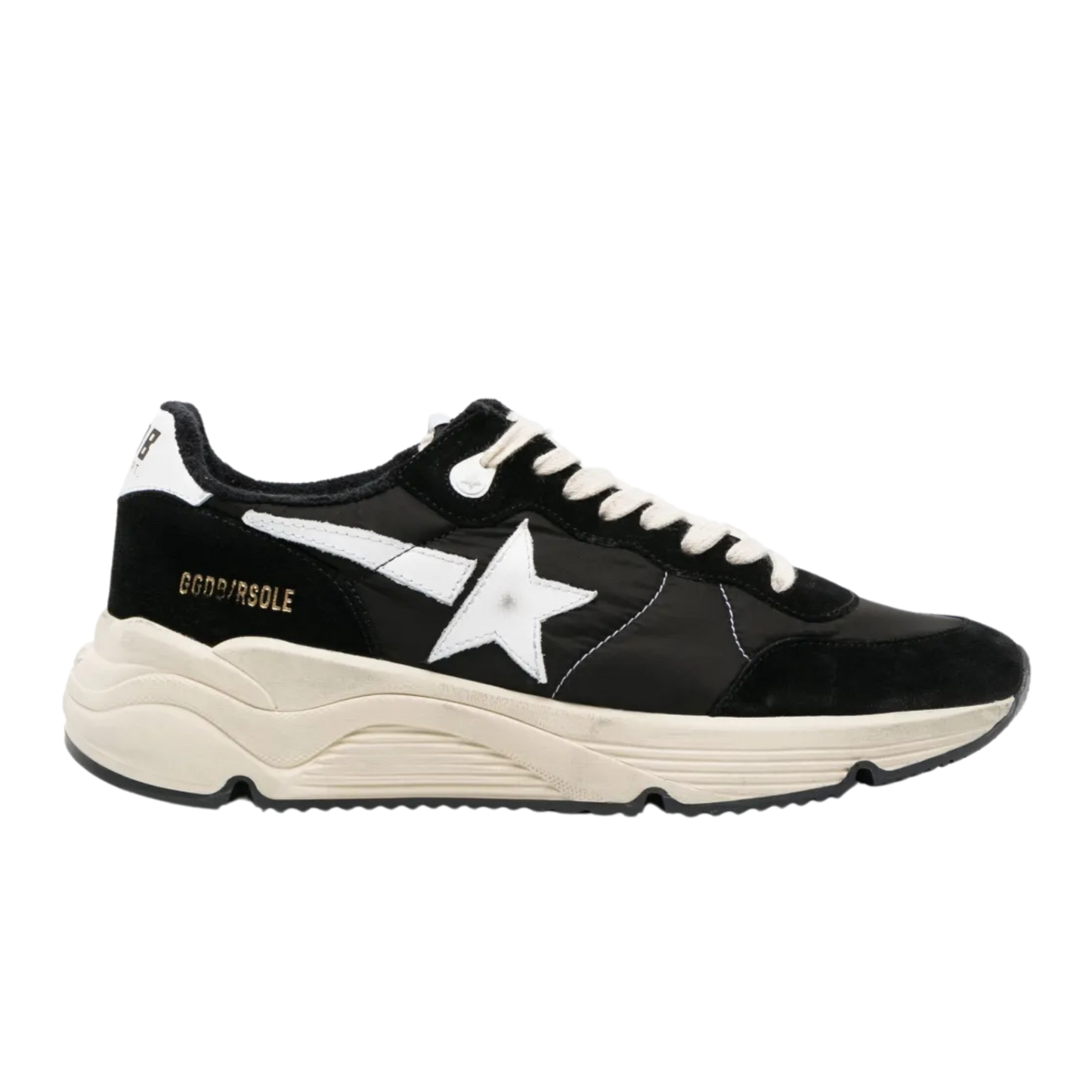 Golden Goose - Running Sole homme en nappa et daim noirs avec étoile blanche