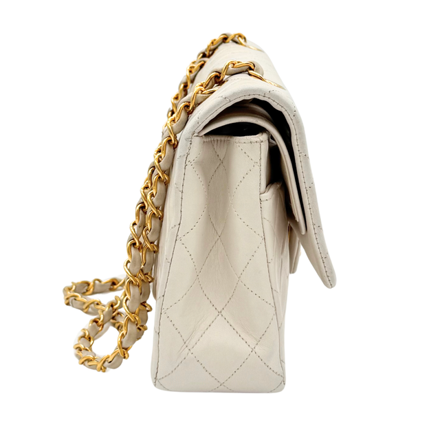 Chanel – Timeless Classique 25 cm Cuir Blanc