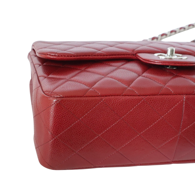 Chanel – Timeless Jumbo Classique Cuir Caviar Rouge Bordeaux