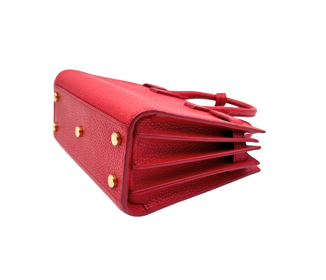 Saint Laurent – Sac de Jour Nano rouge cuir