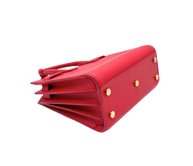 Saint Laurent – Sac de Jour Nano rouge cuir