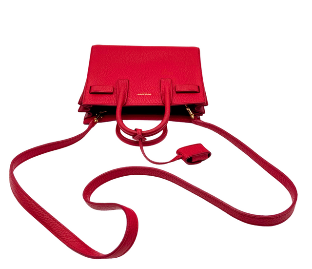 Saint Laurent – Sac de Jour Nano rouge cuir