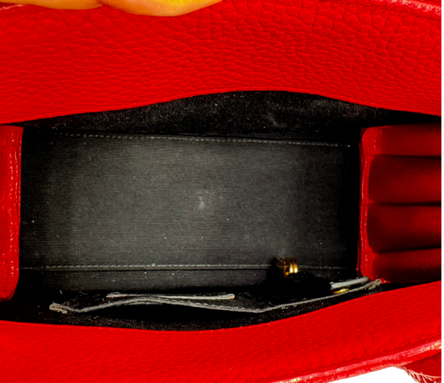 Saint Laurent – Sac de Jour Nano rouge cuir