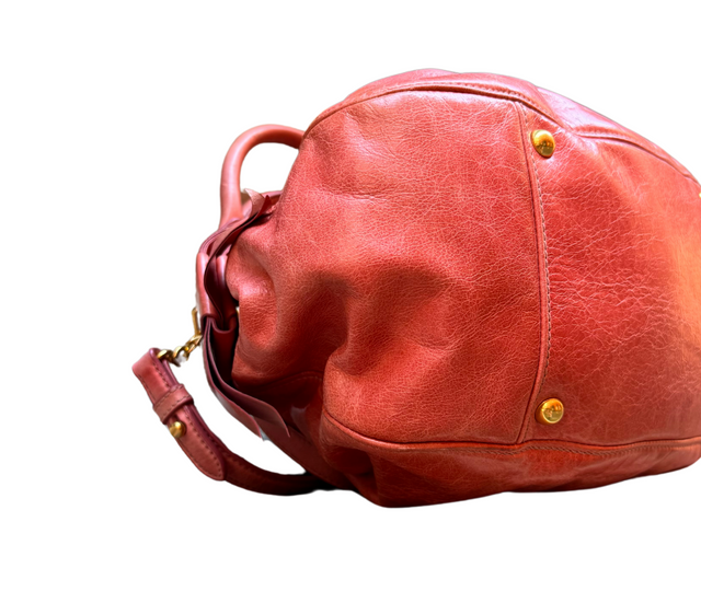 Miu Miu – Sac à main en cuir rose