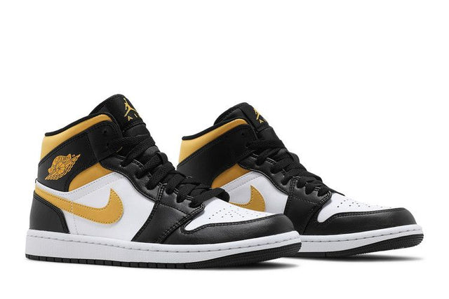 Air Jordan 1 Mid White Pollen Black
